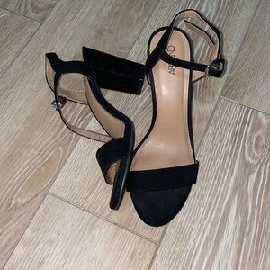 Black block heels